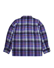 画像をギャラリービューアに読み込む, Shaggy Check Shirts Jacket(purple)