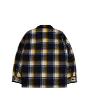 画像をギャラリービューアに読み込む, Shaggy Check Shirts Jacket(charcoal yellow)