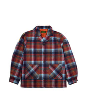 画像をギャラリービューアに読み込む, Shaggy Check Shirts Jacket(orange brown)