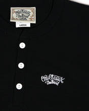 画像をギャラリービューアに読み込む, OG CLASSIX / OG EMB HENLEY NECK TEE (BLACK)