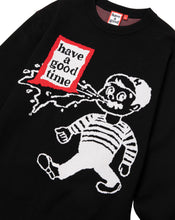 画像をギャラリービューアに読み込む, have a good time x HOMERUN / THROW UP MAN FRAME KNIT SWEATER
