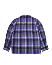 画像をギャラリービューアに読み込む, Shaggy Check Shirts Jacket(purple)
