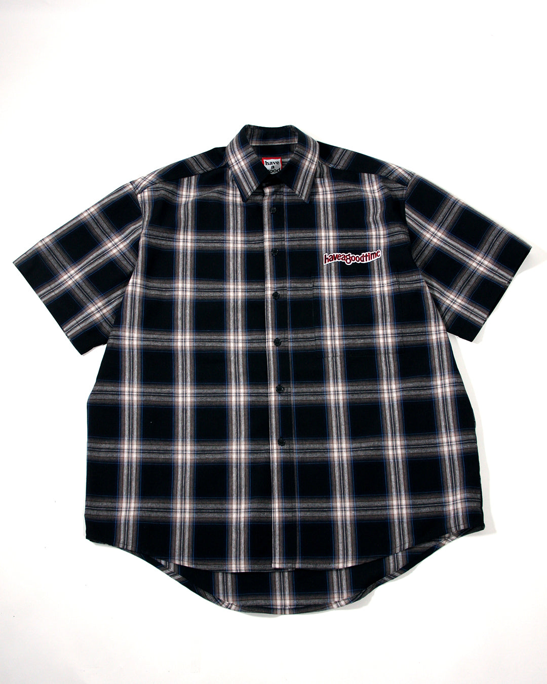have a good time / HEADS LOGO CHECKED SHIRT
