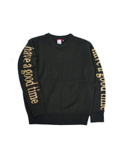 画像をギャラリービューアに読み込む, ARM SIDE LOGO KNIT SWEATER BLACK
