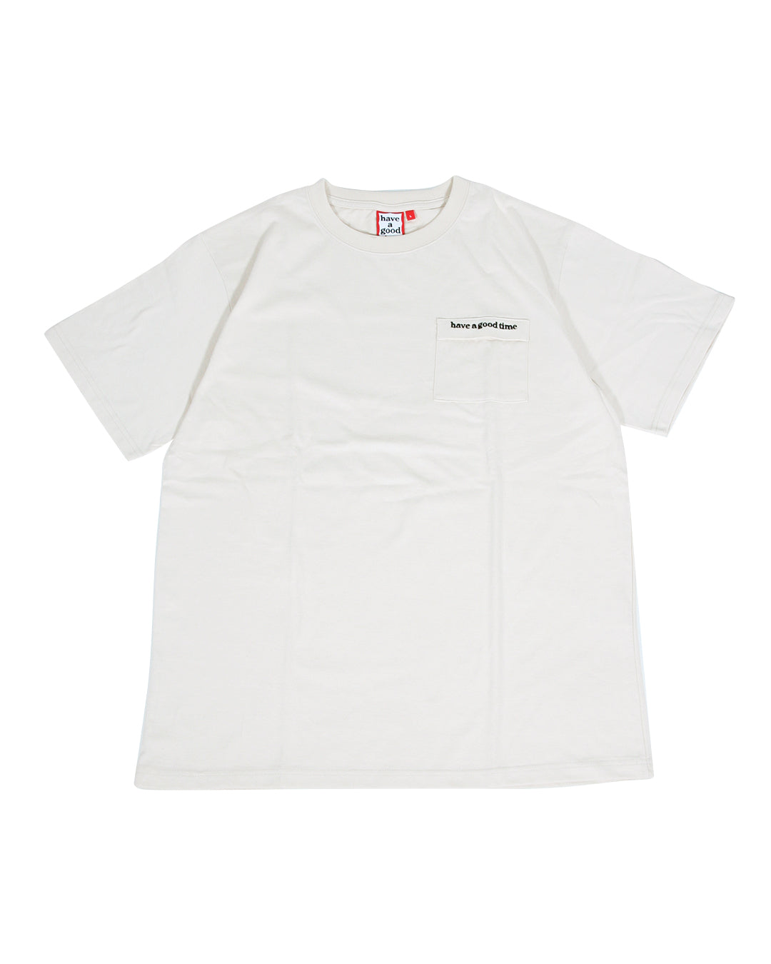 have a good time / SIDE LOGO EMBROIDERED POCKET S/S TEE (IVORY)