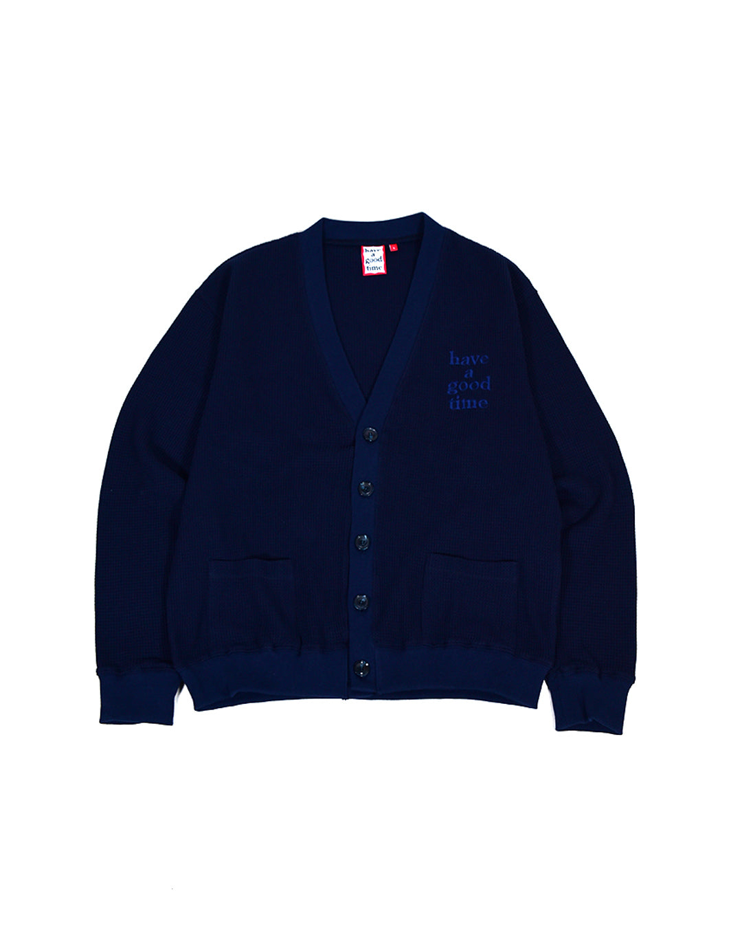 LOGO EMBROIDERED THERMAL CARDIGAN
